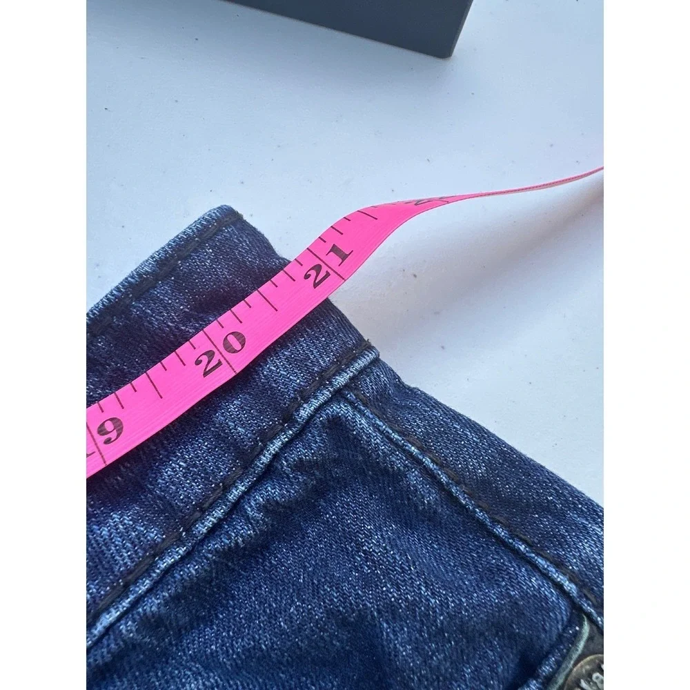 Blac Label Authentic Mens Jeans 40 Dark Wash‎ Distressed Snakeskin Trim Straight
